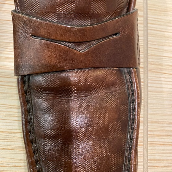 Louis Vuitton Damier Pattern Leather Loafers - Picture 7 of 7